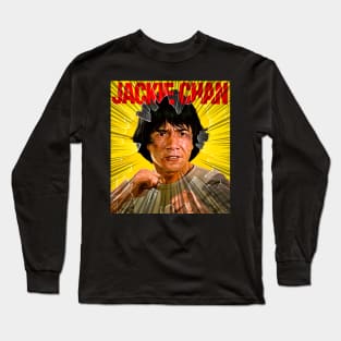 Jackie Chan art versi comic Long Sleeve T-Shirt